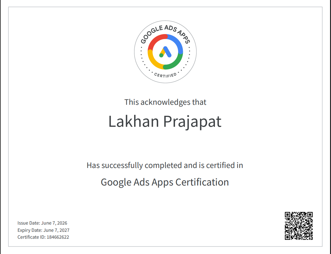 Google Ads Apps Certification